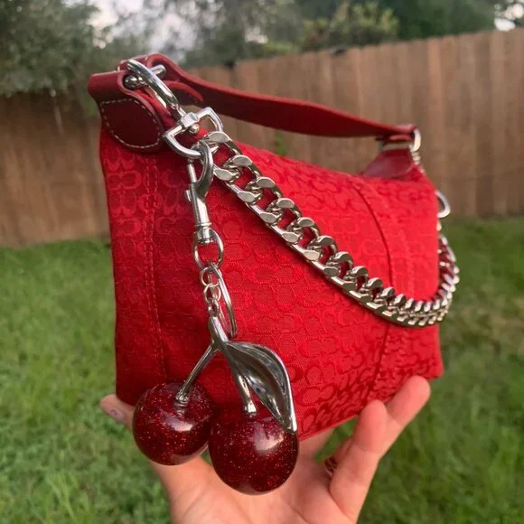 Coach Vintage Red Soho Hobo Bag - Picture 12 of 16